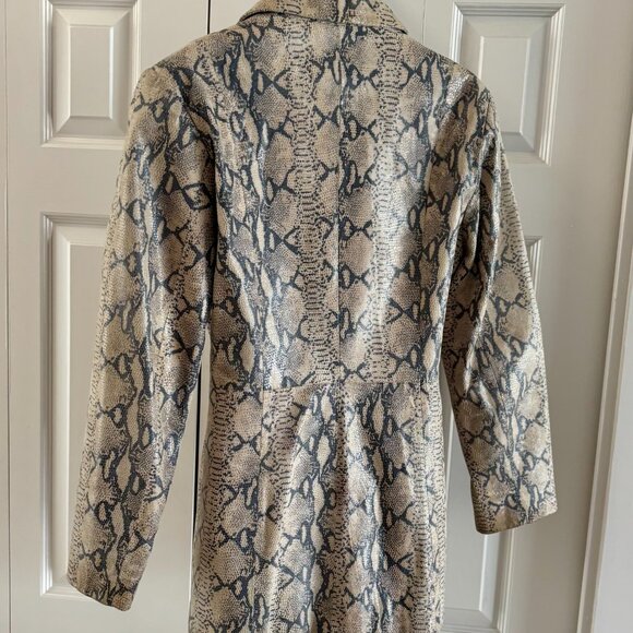 Vintage Rogue Snakeskin Leather Jacket - 100% Genuine Leather - Picture 2 of 8